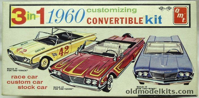 AMT 1/25 1960 Lincoln Continental Convertible 3 in 1 - Stock / Race / Custom, 44460 plastic model kit